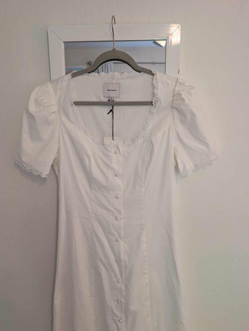 Reformation White Full Length Dress - Picture 4 of 7